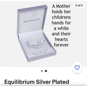 Equilibrium Silver Plated Bangle specially inscribed for Mum