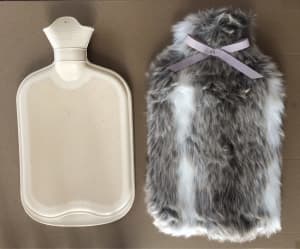 Faux Fur Covered Hot Water Bottle