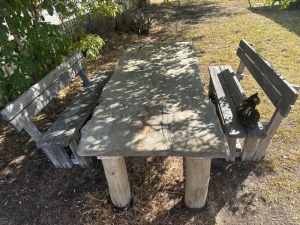Jarrah Table side benches