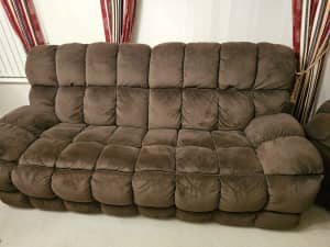 Couch Recliner with two arm chairs