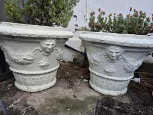 Antique concrete pot