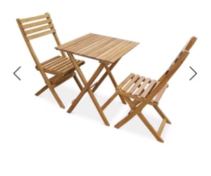 Timber Chairs & Table 