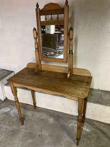 Side table with mirror