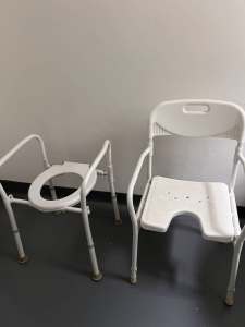 Shower chair & toilet seat frame - Aged care aids