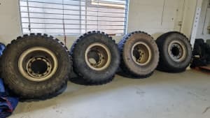 Michelin XZL Mud Tyres on 10-stud Truck Rims