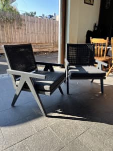 Coco Republic ‘St Vincent’ black outdoor lounge armchair 