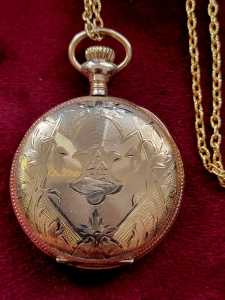 Antique 1906 OMEGA Double Hunter Mechanical Ladies Fob Watch 
