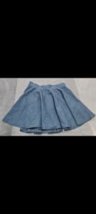 Suede Blue Skirt Size 12