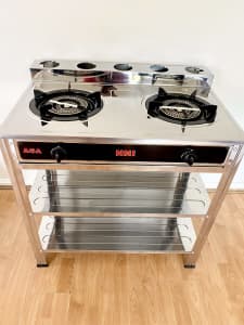 2burner stove with table brand new use with LPG gas bottle cylinder 