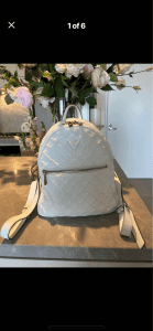 Guess White Backpack $60