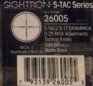 Sightron s-tac 2.5-17.5x56