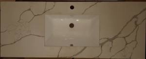 Stone benchtop (1500 x 470 mm in calcutta marble)