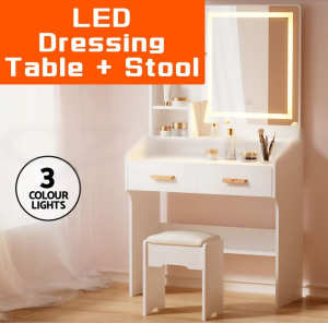 Dressing Table LED Makeup Mirror Stool Vanity Desk*PICKUP/DELIVERY*