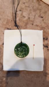 Jade Large round pendant