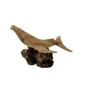 Hump Back Whale Wooden Carving Sculpture