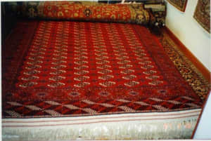 Genuine antique TIKIN hand made rug