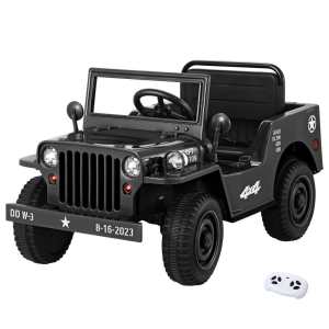 Rigo Kids Electric Ride On Car Jeep Military Off Road Toy Cars Remote
