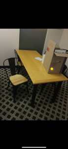 Office Desk Table Timber Pine