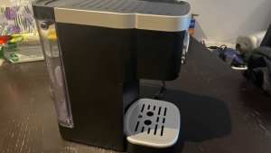 anko espresso coffee machine black small with milk frother and thermom