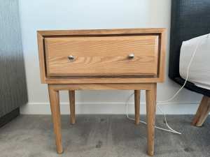 Bedside Table with Drawer As New Pick Up Today