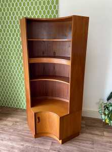 Vintage Teak Bookcase Cabinet Corner Unit by G Plan UK