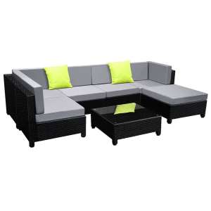 Gardeon 7-Piece Outdoor Sofa Set Wicker Couch Lounge Setting Seat Cov