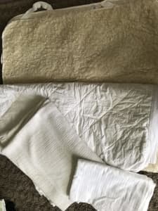 Blanket, sheet, cot mattress protector and cot wool mattress padding