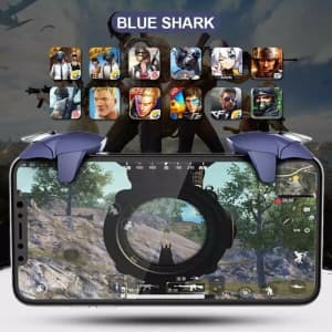 Blue Shark Series Mobile Gaming Auxiliary Fire Key triggers for PUBG