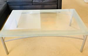 Glass coffee table dining table