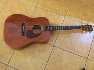 AS NEW Sigma DM-15 Solid Top Mahogany dreadnought acoustic guitar