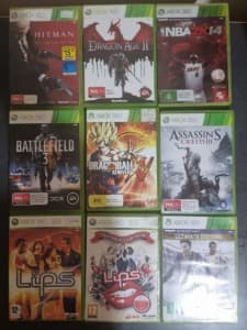 9 Various XBOX 360 games - USED