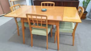 Retro Extendable Dining Kitchen Table Chairs 