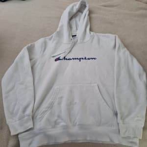 White champion hoodie size Large