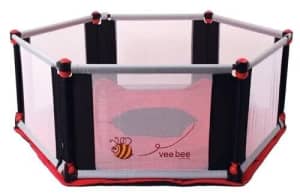 Valco Baby Vee Bee 6 sided play pen with mat nickel