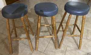 Bar Stools Three 740mm high 380mm wide Excellent Condition