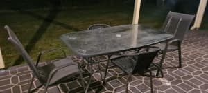 FREE Outdoor Setting - Glass Top Table