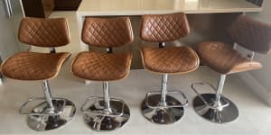Brown bar stools