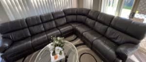 8 seater leather lounge