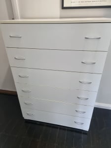 Chest of drawers / white tallboy / storage