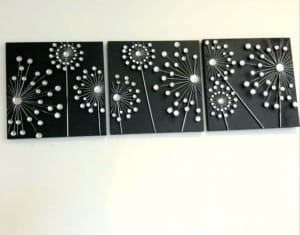 Metal Wall Art 3D Starburst Crystal design Wall Decor Hanging
