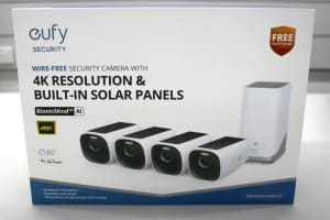 EufyCam 3 4K Solar Wireless Home Security System, 4-Pack, Brand New Nerang Gold Coast West Preview