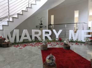 MARRY ME proposal sign HIRE (packages available)