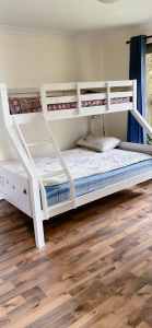 40 Winks Double bunk bed with free double and a single mattres.