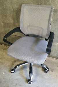 Grey office chair with armrest and wheels, working, Carlton pickup