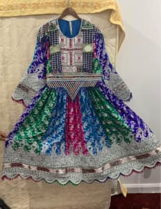 Beautiful afghani dress with pants and chodar FROM AFGHANISTAN