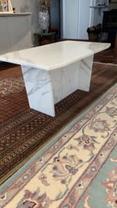 Solid coffee marble table
