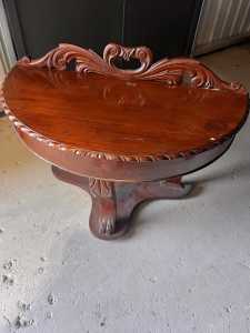 Antique half round entrance or hall table $70