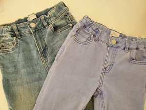 Girls Jeans Size 8 As NEW Blue Stretch Denim Pants