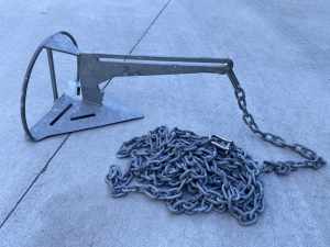 Sarca #3 boat anchor with 9m chain
