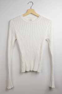 DISSH - ADA Off White Long Sleeve Knit Top (Size XXL)